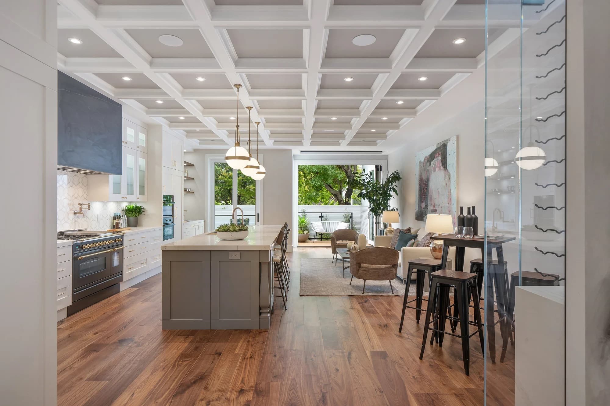 Open-concept kitchen & living remodel